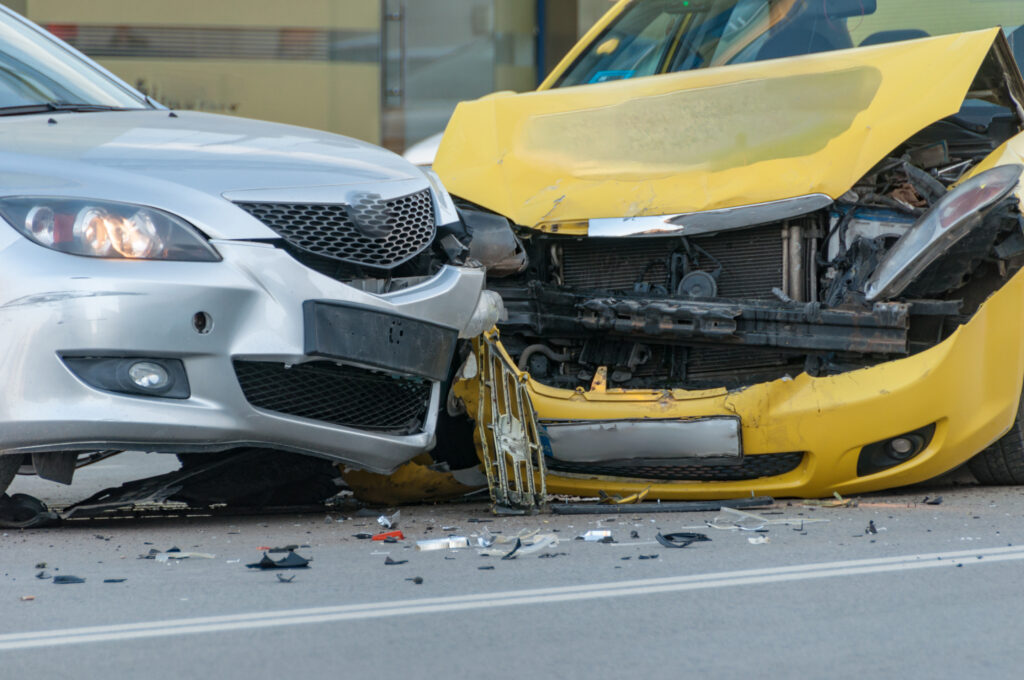 Damaged Rideshare vehicle