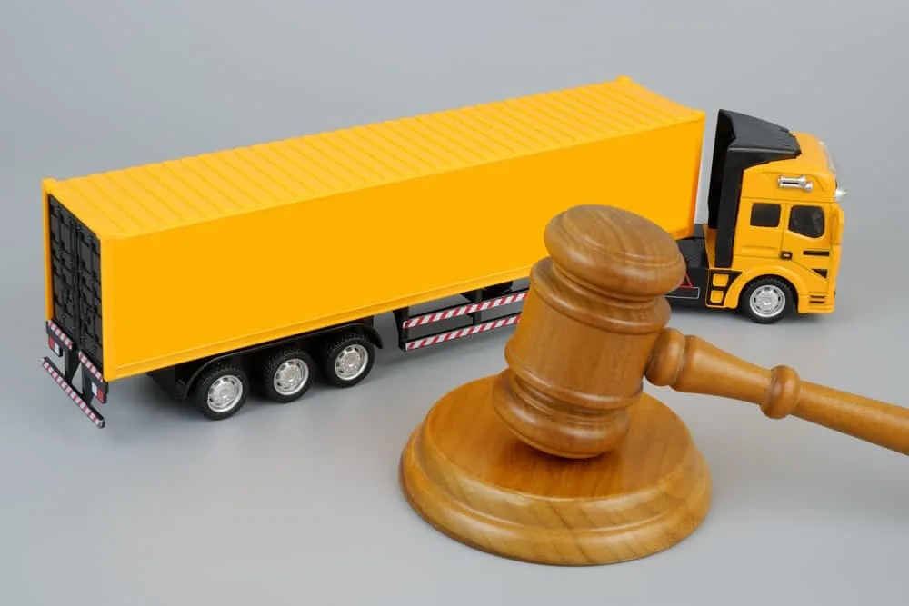 Yellow Truck Model with Woden Gavel